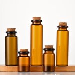 Glass Vial Manufacturer - Wholesale Amber Travel Pill Container with Cork