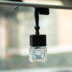 Glass Car Perfume Bottle Manufacturer - 8ml Square Hanging Diffuser Screw Cap