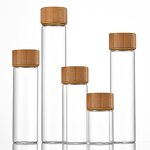 Glass Vials Factory - Wholesale Clear Glass Canister with Bamboo Lid