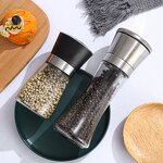 Stainless Steel Grinder Set Supplier - Wholesale 200ml Manual Salt Pepper