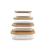 Glass Food Container Supplier - Wholesale Borosilicate with Bamboo Airtight Lid