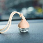 Glass Car Perfume Diffuser Manufacturer - 5ml Spherical Hanging with Screw Cap