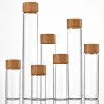 Glass Vials Factory - Wholesale Clear Glass Canister with Bamboo Lid