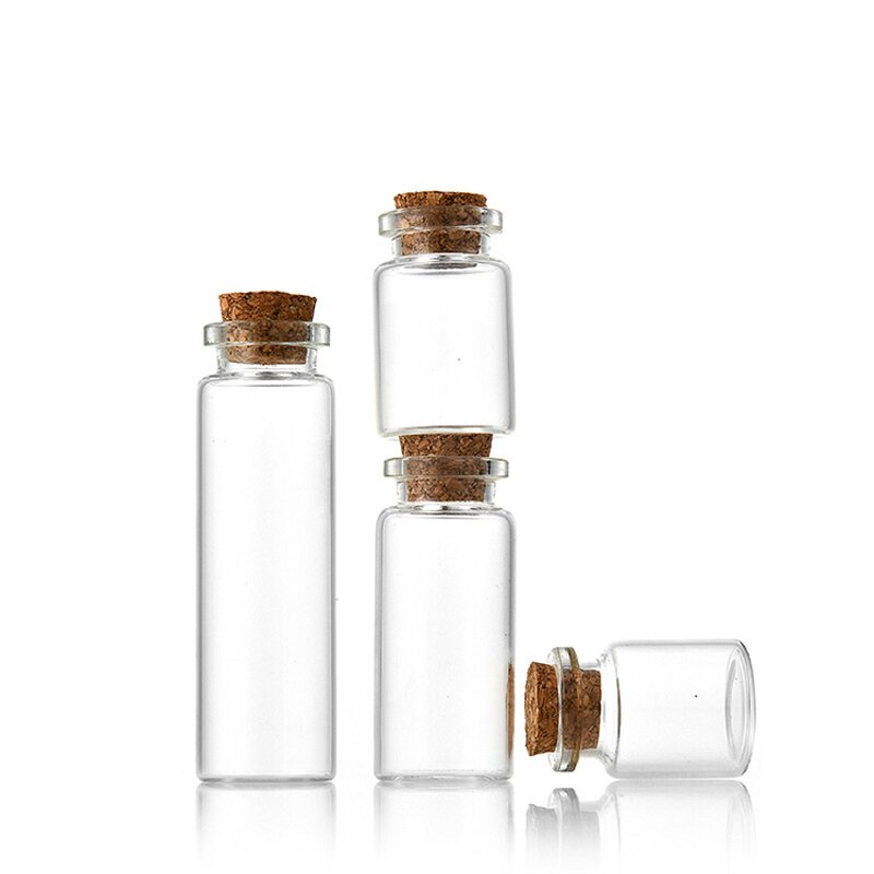 Glass Vials Supplier - Wholesale Mini with Cork Stopper for Screen Printing