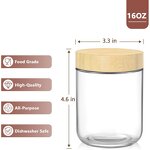 Glass Food Storage Jars Manufacturer - Food Grade 300ml/500ml with Bamboo Lid