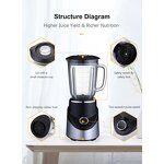 Electric Table Mixer Manufacturer - OEM/ODM 2 Speed 500W Grinder Juicer Blender