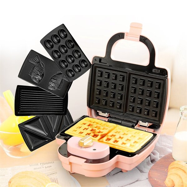 Waffle Maker Manufacturer - OEM/ODM Square 9 in 1 Removable Plates Professional
