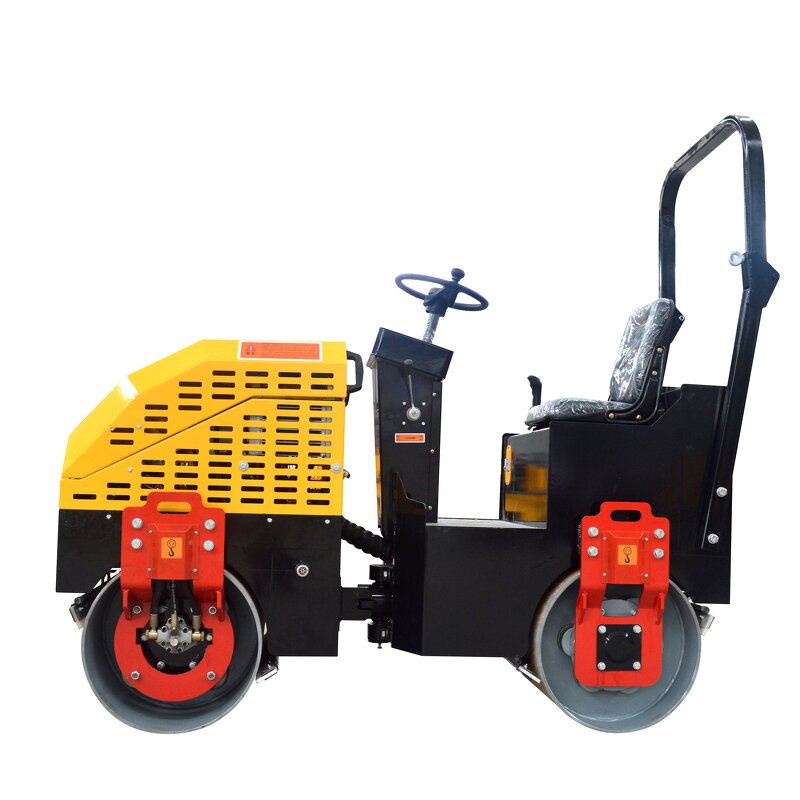 Construction Vibratory Roller Factory - 1.5 Ton Double Drums Driving Compactor