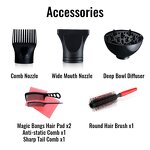 Hair Dryer Set Manufacturer - OEM/ODM 2000W 8 in 1 Ionic Home Travel Hair Dryer