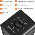 Electric Heater Manufacturer - OEM/ODM 1200w Portable PTC Electric Tower Fan Heater