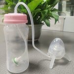 Baby Drinking Bottle Manufacturer - OEM/ODM 300ml Food Grade BPA Free Long Tube Straw