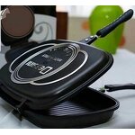 Grill Frying Skillet Manufacturer - OEM/ODM Nonstick Portable Double Side Grill Pan