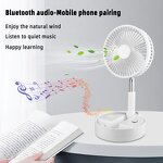 Desk Fan Manufacturer - OEM/ODM 3 Speed Foldable USB Charging Fan for Office