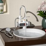 Hot Water Tap Manufacturer - OEM/ODM 3000w Instant Electric Heated Faucet with Shower