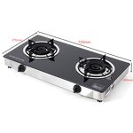 Gas Stove Manufacturer - OEM/ODM Stainless Steel 2 Burner Glass Top Cooker