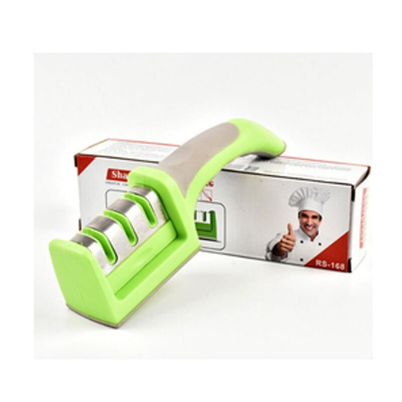 Knife Sharpener Manufacturer - OEM/ODM Professional Stainless Steel 3 Step Sharpener