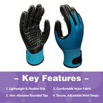 Pet Safety Gloves Manufacturer - Gentle Deshedding Mitts Machine Washable