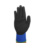 Work Safety Gloves Supplier - 18G Polyester Custom Sandy Nitrile Coated