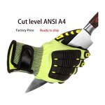 Motorcycle Safety Gloves Manufacturer - TPR Anti Cut Impact Leather Palm