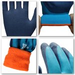 Winter Work Gloves Factory - Terry Warm Double Sandy Latex Dip