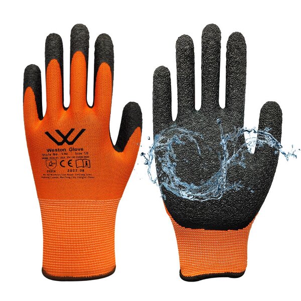 Work Gloves Manufacturer - 13G Polyester Latex Dipped for Gardening