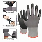 Work Gloves Factory - 15G Nylon Spandex Foam Nitrile Coated Anti-Slip