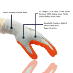 Safety Work Gloves Supplier - HPPE Nitrile Coated Cut Resistant Level 5