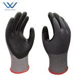 Work Safety Gloves Factory - 15G Nylon Spandex Nitrile PVC Dotted
