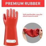 Insulating Gloves Supplier - 12kVAC/22kVDC Red Rubber for Electrician