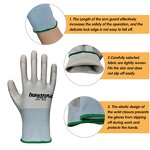 Industrial Safety Gloves Supplier - 18G PU Coated Cut Resistant Level 5