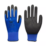 Protective Work Gloves Manufacturer - Polyester Double Dipped Sandy Nitrile