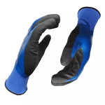 Protective Work Gloves Manufacturer - Polyester Double Dipped Sandy Nitrile