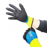 Winter Safety Gloves Supplier - Double Nitrile Coated Thermal Fleece