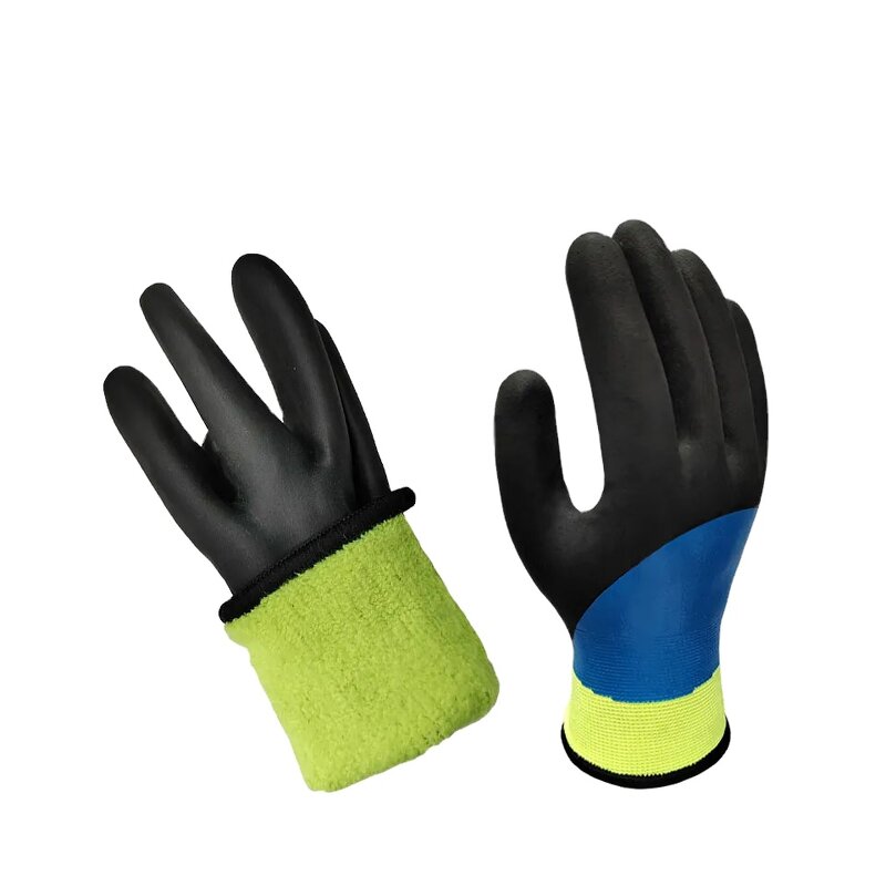 Winter Safety Gloves Supplier - Double Nitrile Coated Thermal Fleece
