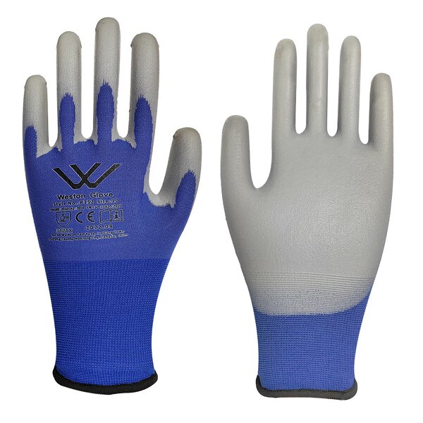 Safety Work Gloves Supplier - 18G Nylon Breathable Palm PU Coated