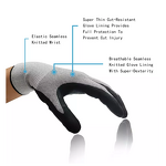 Cut Resistant Gloves Manufacturer - 18G Seamless Knitted Breathable Oil Grip