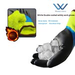 Winter Safety Gloves Supplier - Double Nitrile Coated Thermal Fleece