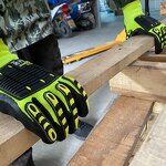 Motorcycle Safety Gloves Manufacturer - TPR Anti Cut Impact Leather Palm