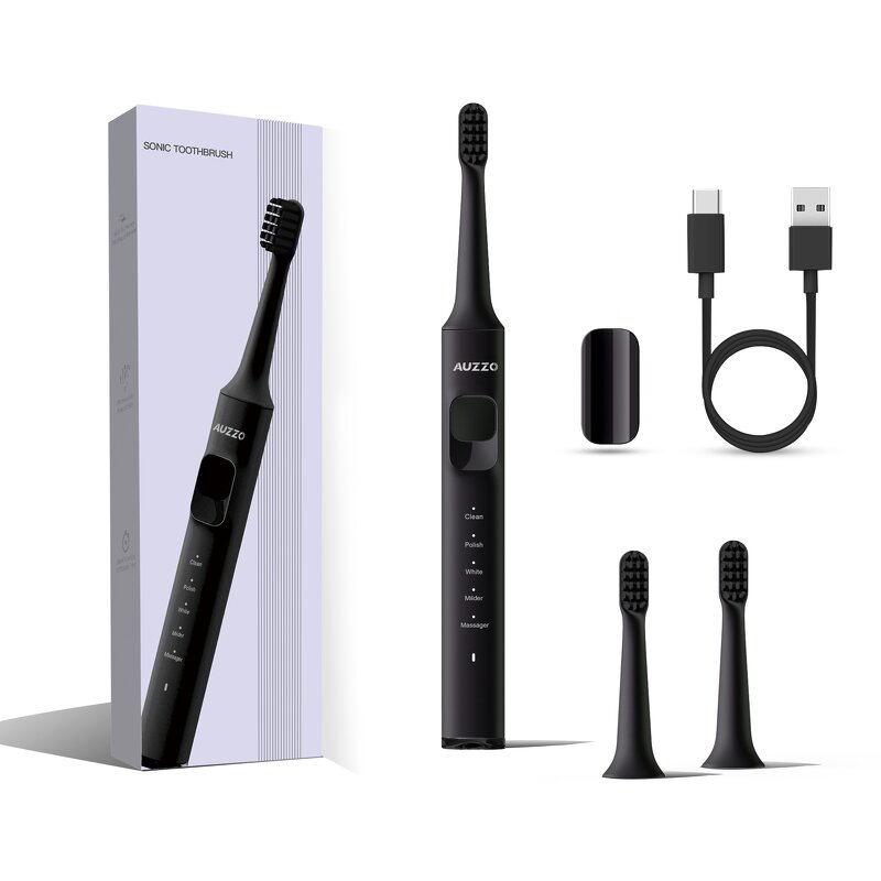 Electric Toothbrush Manufacturer - OEM/ODM White Black Sonic with Magnetic Holder