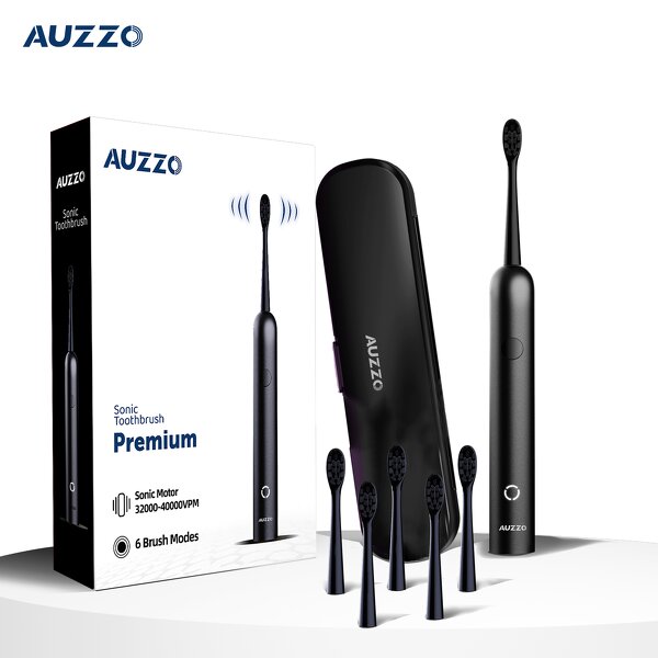 Electric Toothbrush Manufacturer - OEM Custom Black IPX7 Smart Sonic Soft Bristles