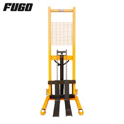 Manual Hydraulic Stacker Factory - 1ton 2 Ton Adjustable Forks Aluminium