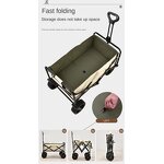 Folding Wagon Carts Factory - Camping Utility Hand Trolley Beach Outdoor