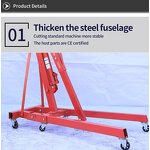 Engine Hoist Factory - 1 Ton Folding Arm Truck Lift Hydraulic