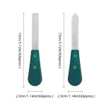 Professional Double-Sided Stainless Steel Nail File Straight Pattern Sanding Strip Tool for Nail Care