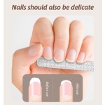 Professional Double-Sided Stainless Steel Nail File Straight Pattern Sanding Strip Tool for Nail Care