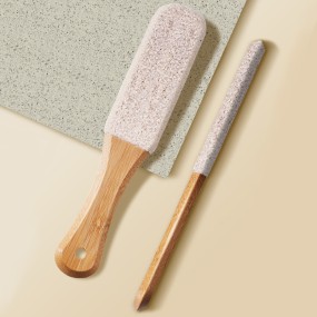 Factory-Grade Bamboo Beech Wood Pedicure Set Environmentally Friendly Dead Skin Removal File Manicure & Pedicure Features