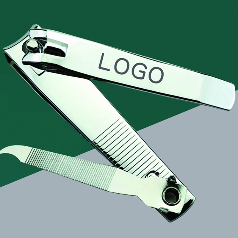 Factory Wholesale Portable Carbon Steel Nail Clippers Multifunctional Curved Blade 211 File Custom Logo Printing for Fingers
