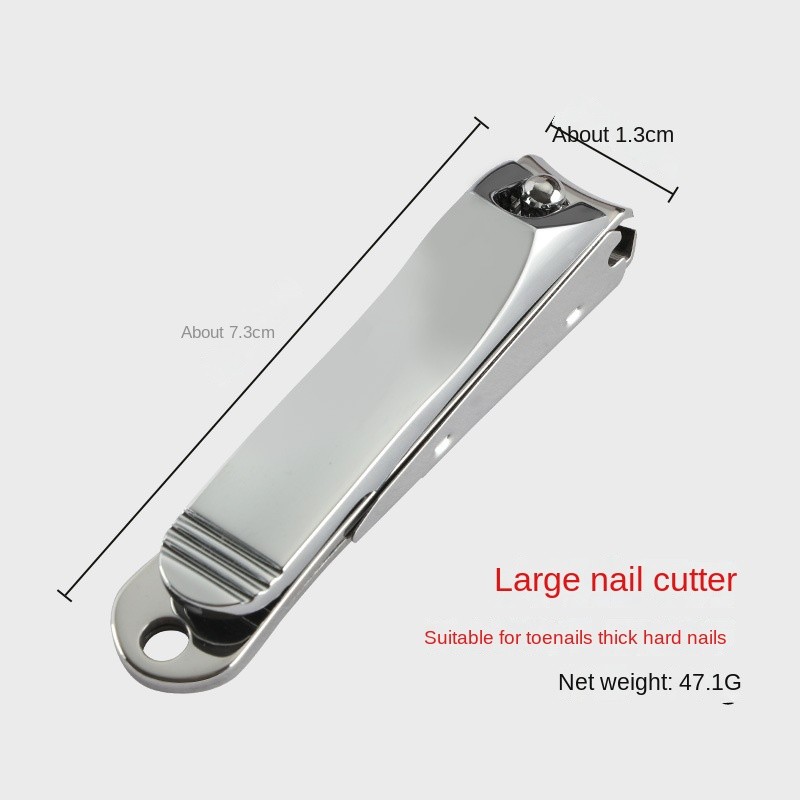 High Quality Stainless Steel Anti-Fly Nail Clipper Set Large Inclined Manicure Clipper for Fingers Toes Single Advertising Gift