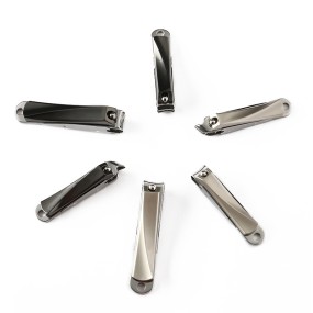 Large Anti-Splash Stainless Steel Oblique Nail Clippers Set Single Logo Cuticle Cutting Tools for Fingers