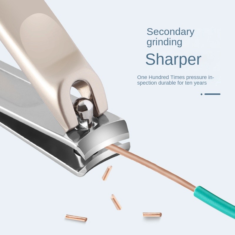 Single Universal Stainless Steel Nail Clipper with Nine-Point Non-Slip Design Customizable Logo for Fingers
